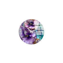 Wallity Reloj de Pared Decorativo de Cristal Multicolor 40 cm
